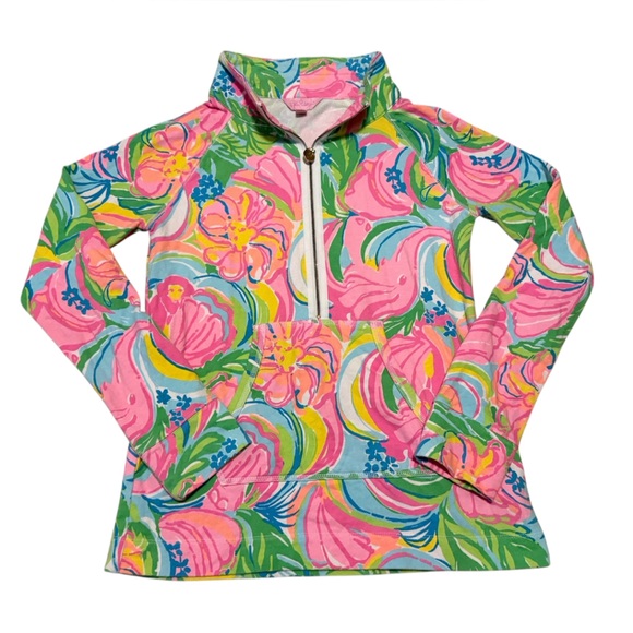 Lilly Pulitzer Skipper Popover in So A Peeling Size Small Long Sleeve QuarterZip - Picture 4 of 8